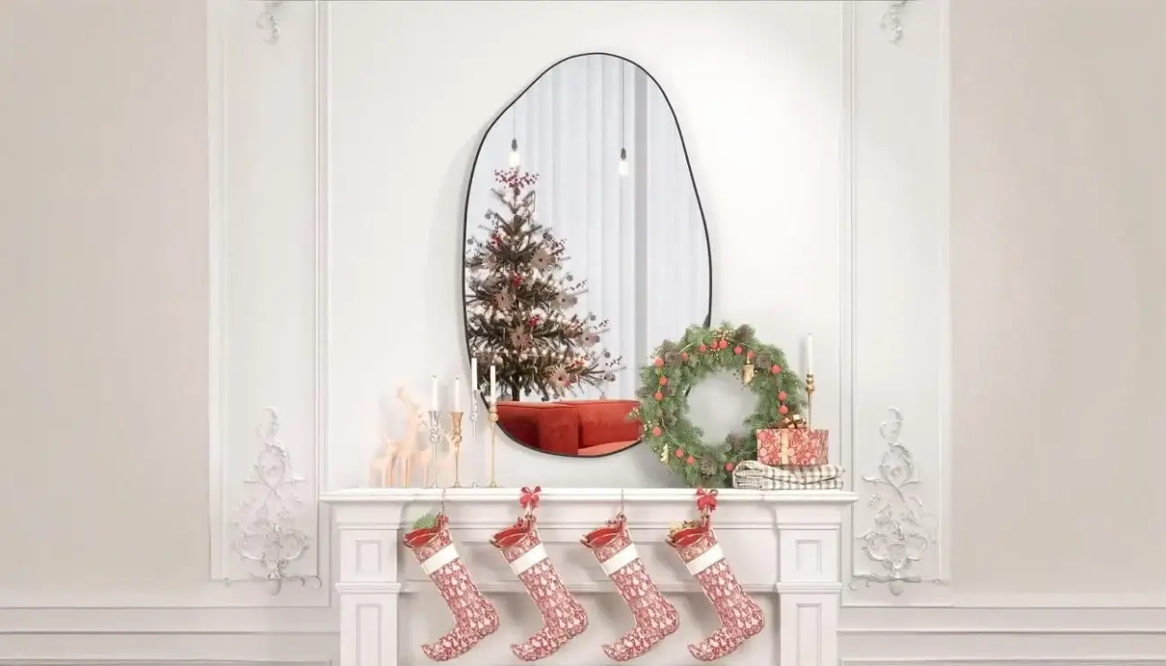 Wavy Accent Mirror by Luxurystl – Modern Elegance for Your Home Décor”