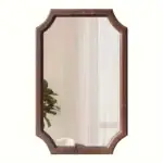 Mid-Century Vintage Wooden Wall Mirror - Image 3