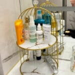 2 Layers Cosmetics Cages Makeup Organizer Cosmetic Perfume Disp Shelf, Makeup Storage.