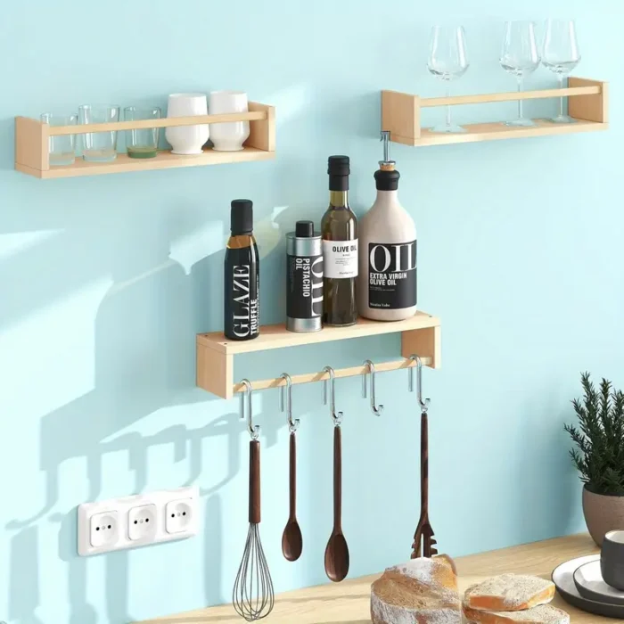 Premium Wooden 2-Piece Wall Shelf - Stylish & Durable Storage - Image 2
