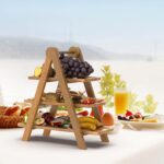 Best Wooden 3-Tier Serving Tray Fruit & Pastry Display - Durable & Waterproof