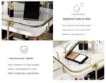 Modern Design Free Standing Shelf 2-Tier Makeup Organizer - Image 5