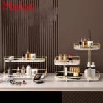 Modern Design Free Standing Shelf 2-Tier Makeup Organizer - Image 3