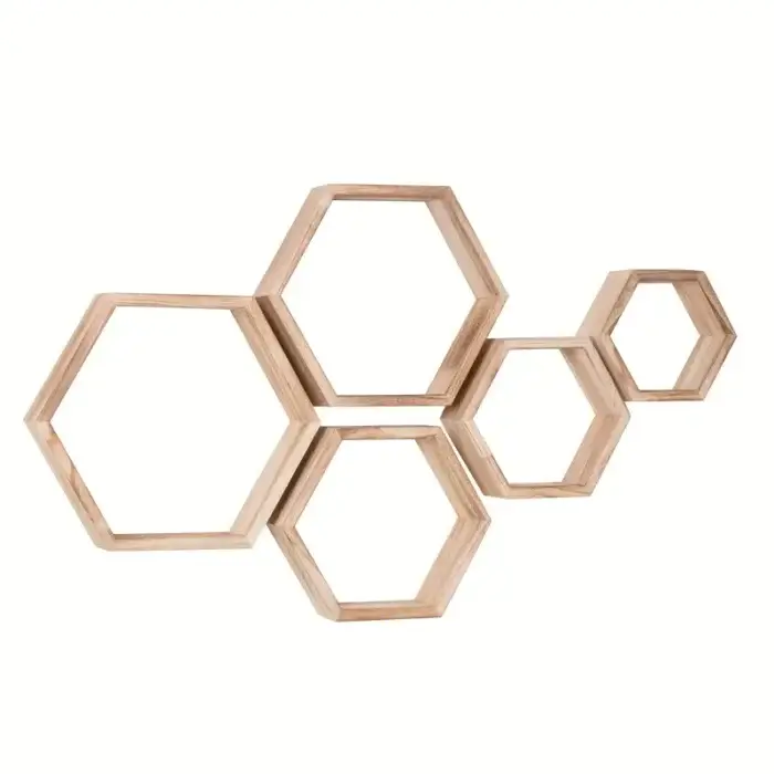 5pcs Hexagon Floating Shelves - Image 5