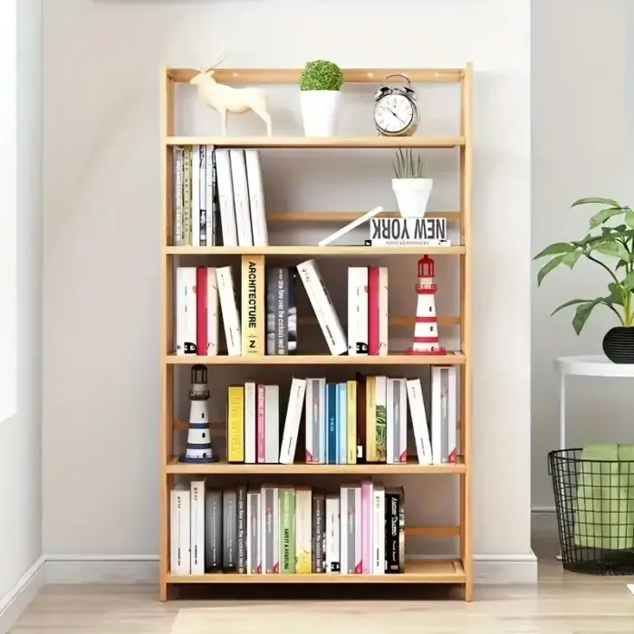 4/5-Tier Bamboo Bookshelf - Image 2
