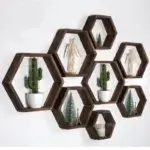 5pcs Hexagon Floating Shelves - Image 2